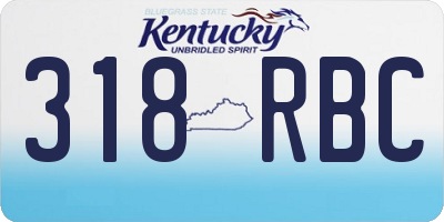 KY license plate 318RBC