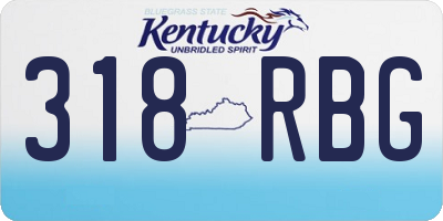 KY license plate 318RBG