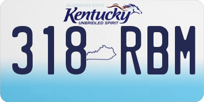 KY license plate 318RBM