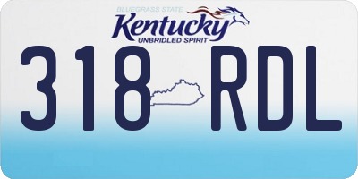 KY license plate 318RDL