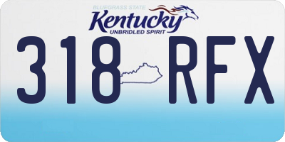 KY license plate 318RFX