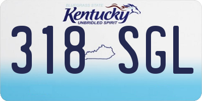 KY license plate 318SGL