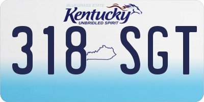 KY license plate 318SGT