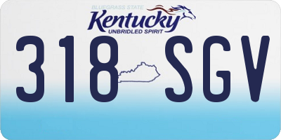 KY license plate 318SGV