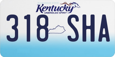 KY license plate 318SHA