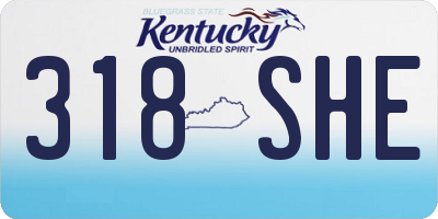 KY license plate 318SHE