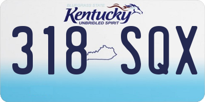 KY license plate 318SQX
