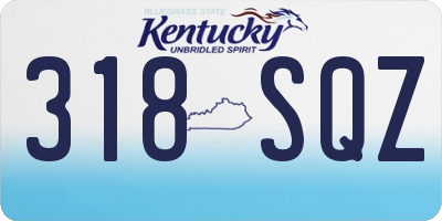KY license plate 318SQZ