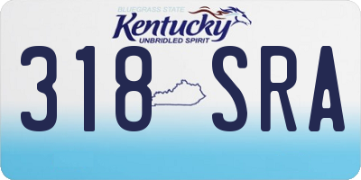 KY license plate 318SRA