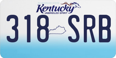 KY license plate 318SRB