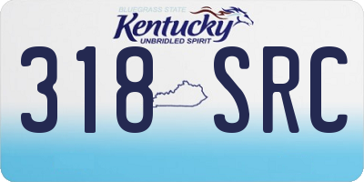 KY license plate 318SRC