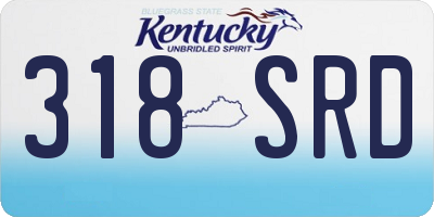 KY license plate 318SRD