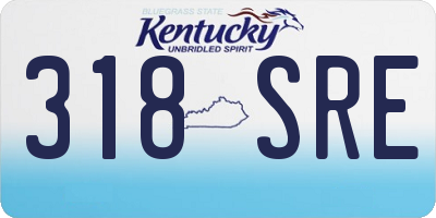 KY license plate 318SRE