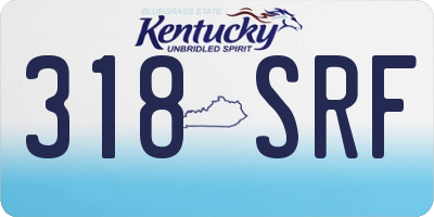 KY license plate 318SRF