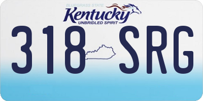 KY license plate 318SRG