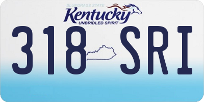 KY license plate 318SRI