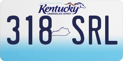 KY license plate 318SRL