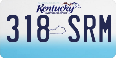 KY license plate 318SRM