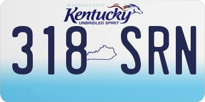 KY license plate 318SRN