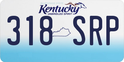 KY license plate 318SRP