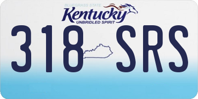 KY license plate 318SRS