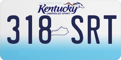 KY license plate 318SRT