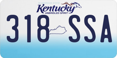 KY license plate 318SSA