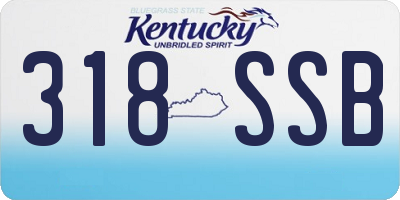 KY license plate 318SSB