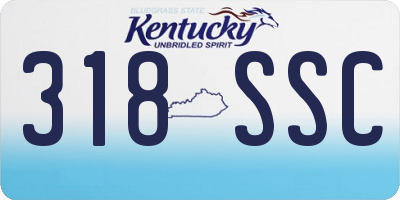 KY license plate 318SSC