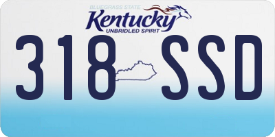 KY license plate 318SSD