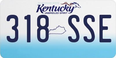KY license plate 318SSE