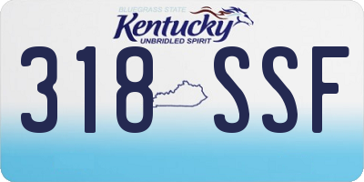KY license plate 318SSF