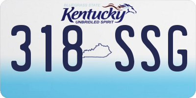 KY license plate 318SSG