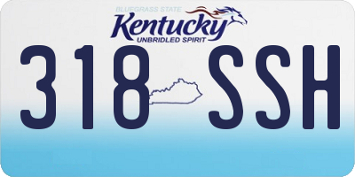 KY license plate 318SSH