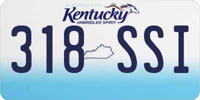 KY license plate 318SSI