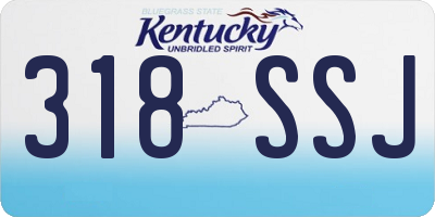 KY license plate 318SSJ