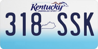 KY license plate 318SSK