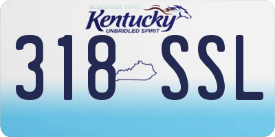 KY license plate 318SSL