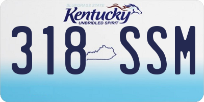 KY license plate 318SSM