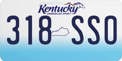 KY license plate 318SSO