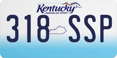 KY license plate 318SSP