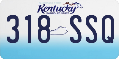 KY license plate 318SSQ