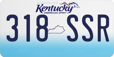 KY license plate 318SSR