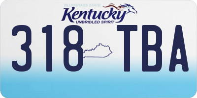 KY license plate 318TBA