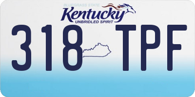 KY license plate 318TPF