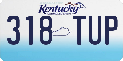 KY license plate 318TUP