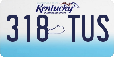 KY license plate 318TUS
