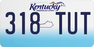 KY license plate 318TUT