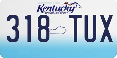 KY license plate 318TUX