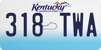 KY license plate 318TWA